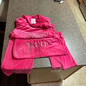 Juicy Couture Velour Tracksuit Party Pink color top/bottom different sizes